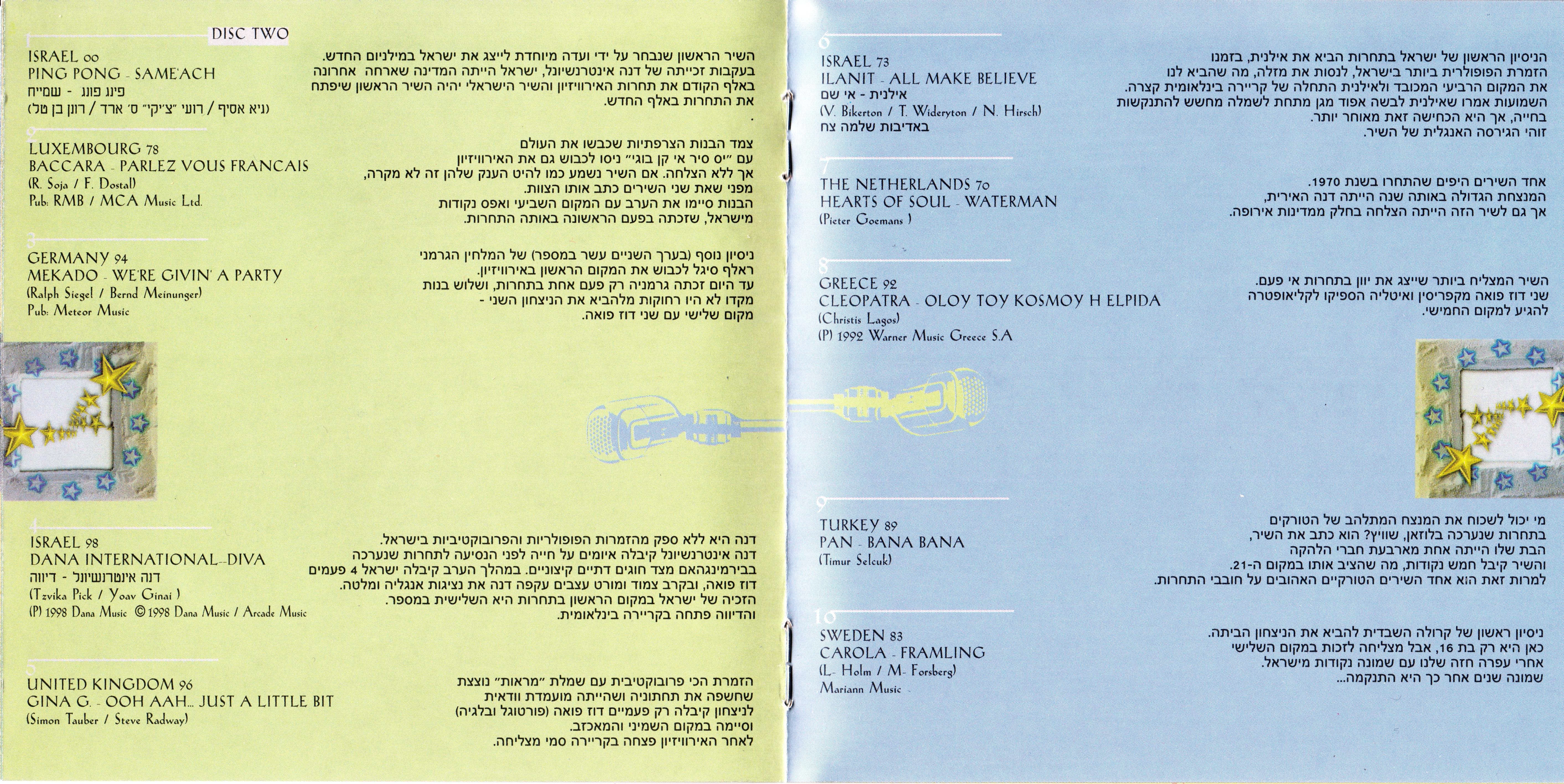 Eurovision Song Contest 2000; The Frank Naef Show Songs From E.S.C : Booklet 5